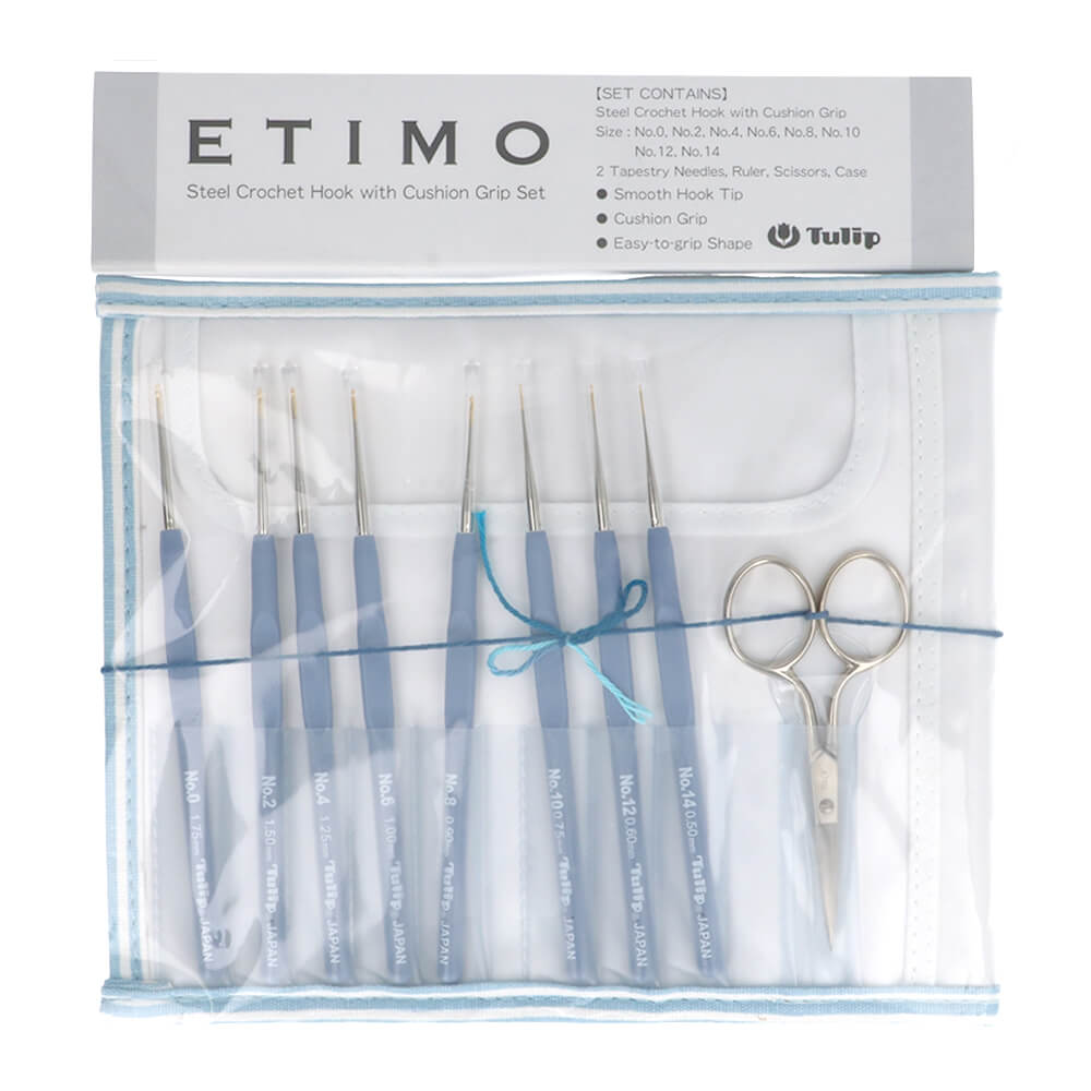 Tulip Etimo crochet hook set royal silver
