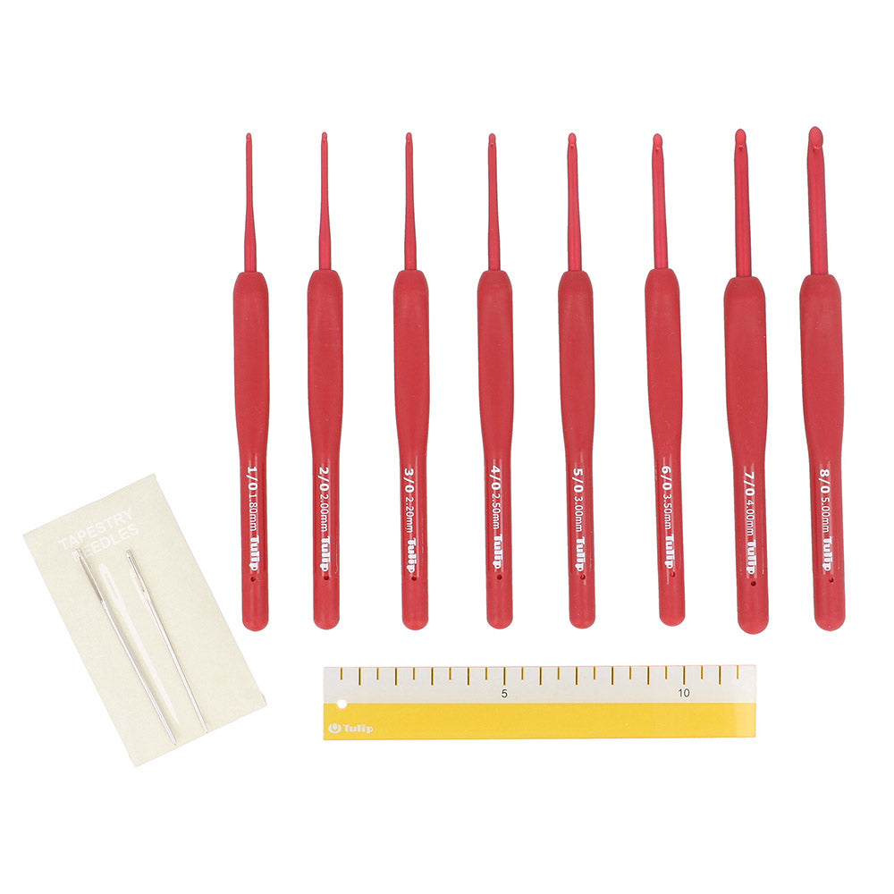 Tulip Etimo Red crochet hook set softgrip