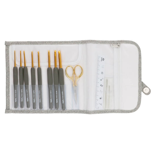 Tulip Etimo crochet hook set premium gold